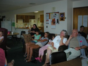 Attendees at environmental film showing